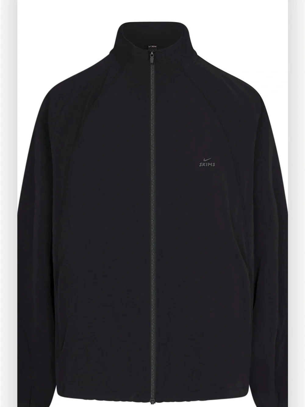 Nike Skims Stretch Nylon Oversized Track Jacket in Obsidian Black - Picture 2 of 5